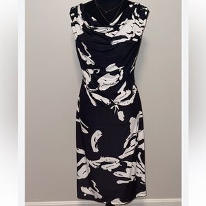 Lily Black and White Midi Dress